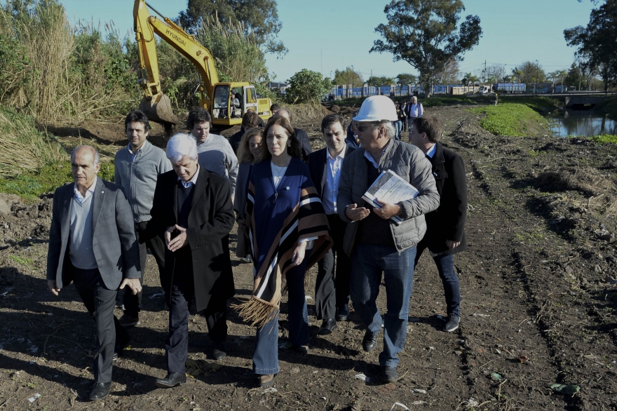 Vidal y Salvador supervisaron tareas destinadas a evitar inundaciones en San Fernando