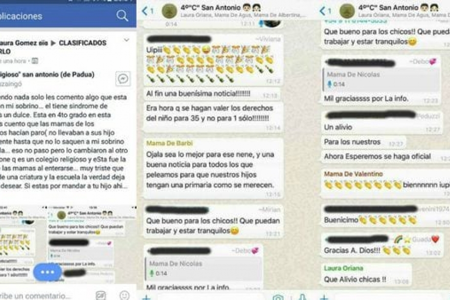 Repudiable: grupo de padres discriminó a nene con Asperger y festejó que lo cambien de clase