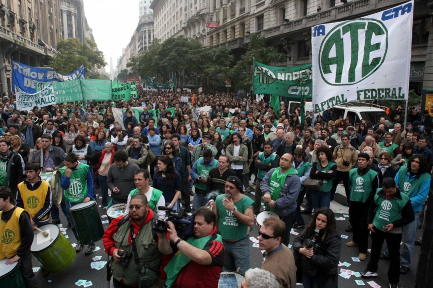 ATE confirmó paro nacional y movilización el jueves ante "despidos en el Estado"