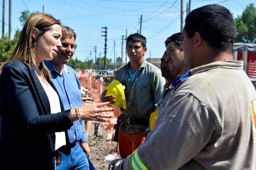 Junto a Cascallares, Vidal supervisó obras para prevenir inundaciones en Almirante Brown