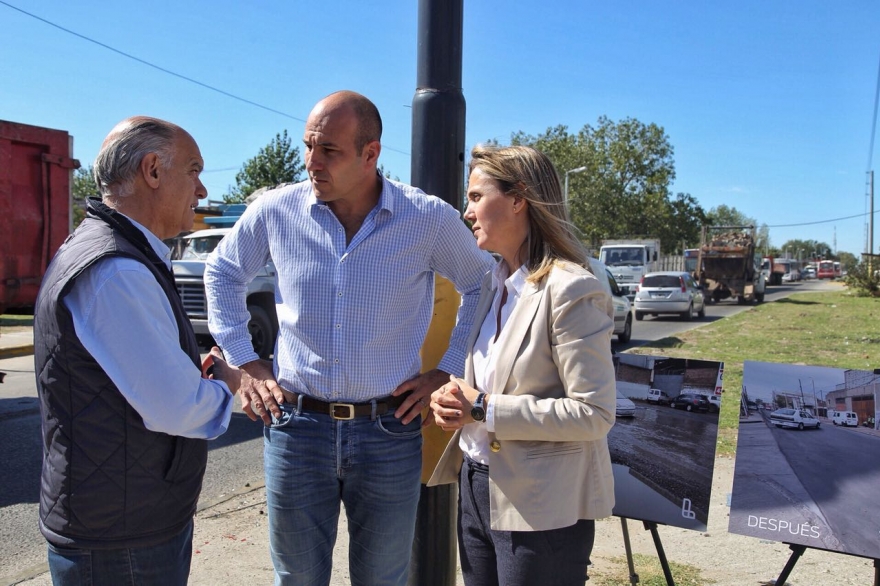 Molina, Grindetti y Gladys González recorrieron importante obra del sur del Conurbano