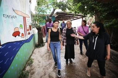 Tras el temporal: Mayra Mendoza supervisó los trabajos de atención en Quilmes