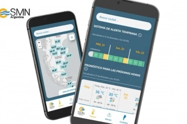 Innovación tecnológica: el Servicio Meteorológico Nacional tiene su nueva app