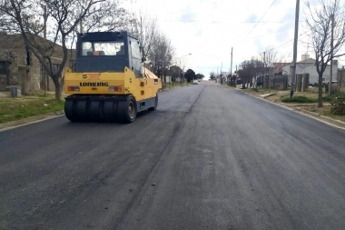 Puan finalizó obras de repavimentación de 10.650 metros cuadrados