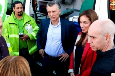 Otra postal para despejar dudas: Macri compartió acto en Lanús con Vidal y Rodríguez Larreta