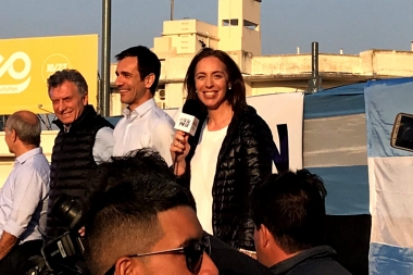 Caravana del “SíSePuede” de Macri en Junín: Vidal se subió al tren del “se puede dar vuelta”