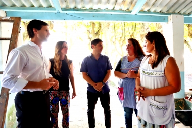 Kicillof, Vila y Mantegazza en recorrida con Escuelas a la Obra en San Vicente