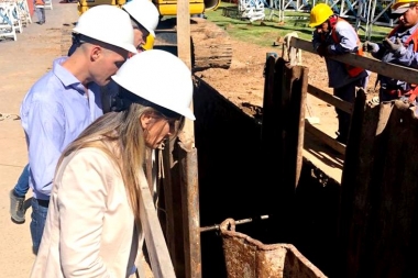 Malena Galmarini recorrió Escobar para poner en marcha obras que estaban paralizadas