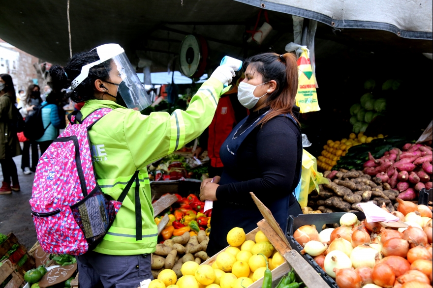 La Plata: realizaron controles sintomáticos en feria de alimentos y barrios populares