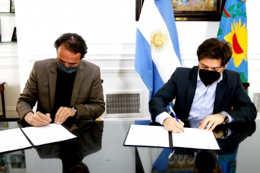 Kicillof y Katopodis firmaron 84 proyectos de agua y saneamiento y obras para las Rutas 11 y 56