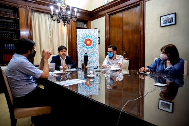 Kicillof y Simone firmaron convenios para desarrollar obras en 44 municipios bonaerenses