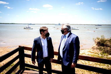 Junto a Alberto, Kicillof participó del acto en conmemoración de la Batalla de Obligado