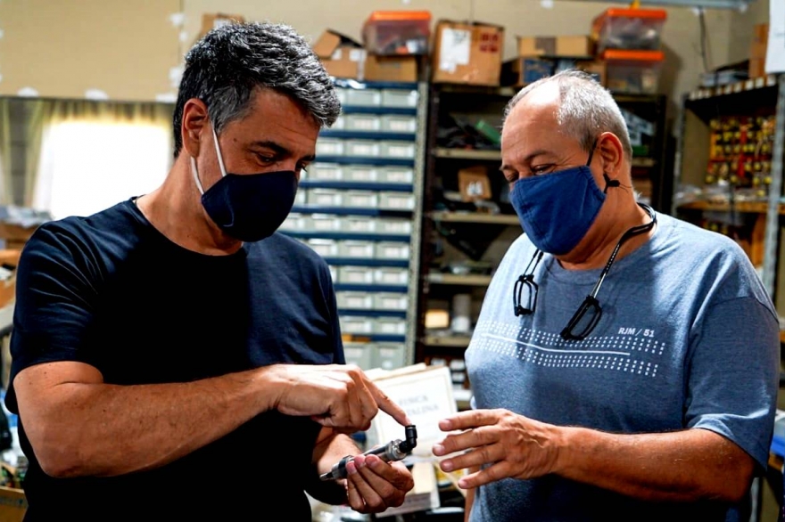 Jorge Macri sigue de recorrida por la Provincia: visitó PyMes de General Rodríguez