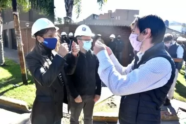 Thea, junto a Galmarini y Debandi, recorrió obras de infraestructura en Tres de Febrero