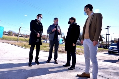 Kicillof y Simone inauguraron una obra junto al intendente de Junín