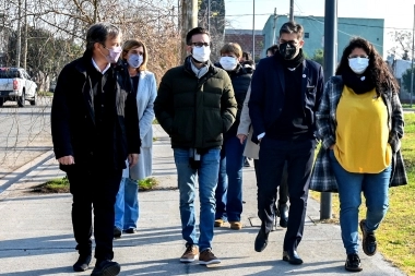 Bianco y Simone recorrieron las obras en Almirante Brown