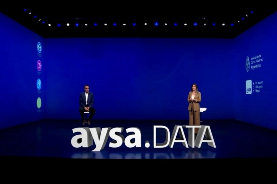 Malena Galmarini y Katopodis lanzaron la plataforma virtual AySA.DATA