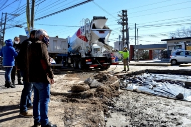 Julio Zamora recorrió las obras de la Ruta 9 en General Pacheco