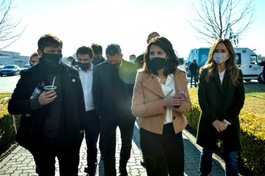 Kicillof, Tolosa Paz y Gollan visitaron el Hospital Municipal de Chivilcoy