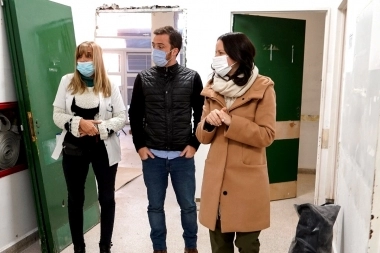 Soledad Martínez presenció los avances de la obra en la Guardia Verde del Hospital Houssay