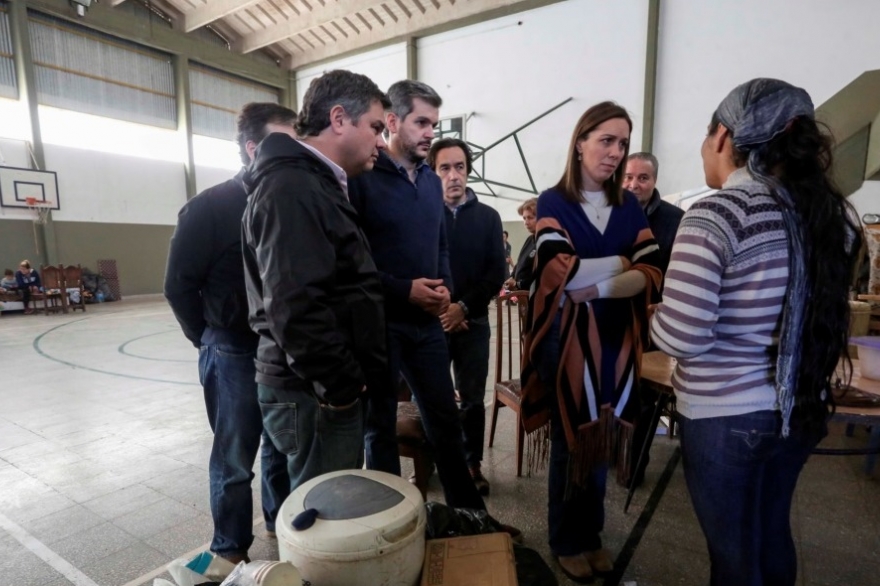 Vidal continúa recorriendo los distritos inundados: junto a Peña visitaron dos centros de evacuados en Salto