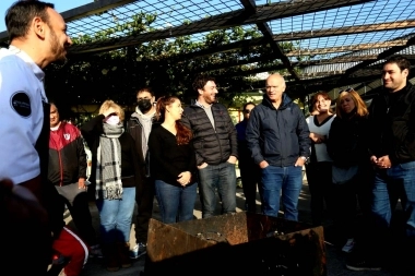 En el marco de un programa para emprendedores, Grindetti visitó un Taller de Gastronomía