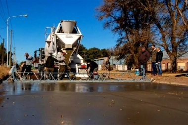 Junín: nueva pavimentación para el Parque Industrial