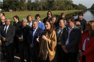Vidal lanzó un "plan de obras por emergencia hídrica" para el noroeste bonaerense