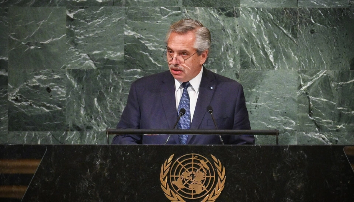 En su discurso ante la ONU, Alberto ligó a la oposición con el atentado a Cristina