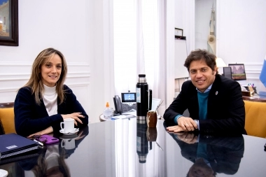 Kicillof recibió a Malena Galmarini en La Plata: agenda en obras de AySA en la Provincia