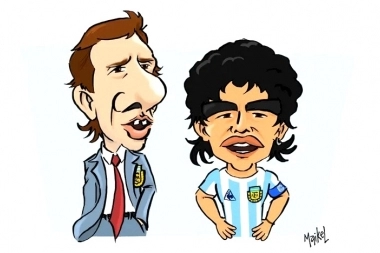 Homenaje a Maradona y Bilardo en el Senado bonaerense: presentaron la muestra artística