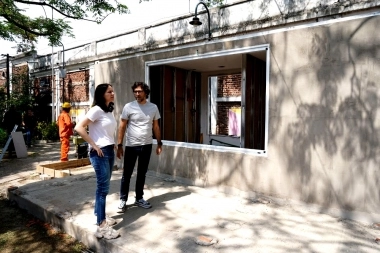 Soledad Martínez supervisó las obras del nuevo destacamento en Florida Oeste