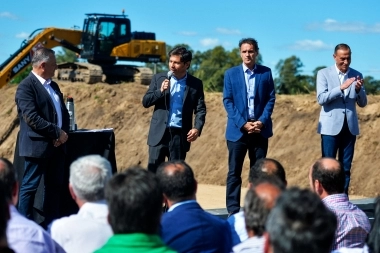 Desde Las Flores, Kicillof y Katopodis iniciaron las obras para la autopista en la Ruta 3