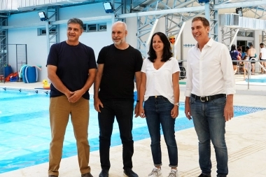 Larreta volvió de la costa y recorrió obras en Vicente López junto a Santilli y Jorge Macri