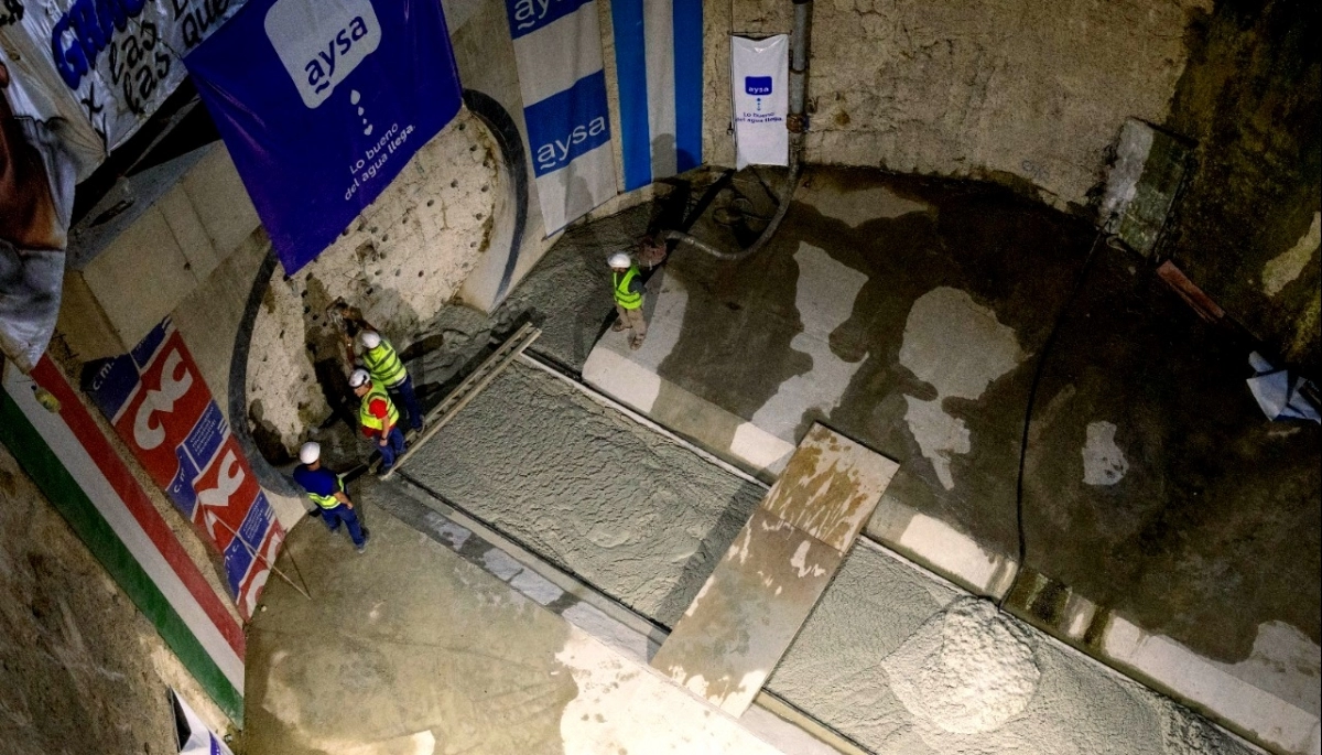 AySA alcanzó los 8 kilómetros terminados de túnel subterráneo en Bernal