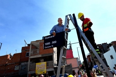Como parte de un proyecto de integración, Larreta inauguró la apertura de la calle Guevara