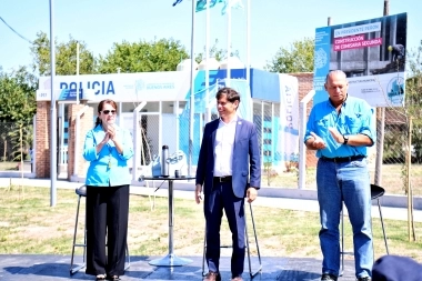 Con críticas a Vidal y a Macri, Kicillof inauguró una nueva comisaría en Guernica