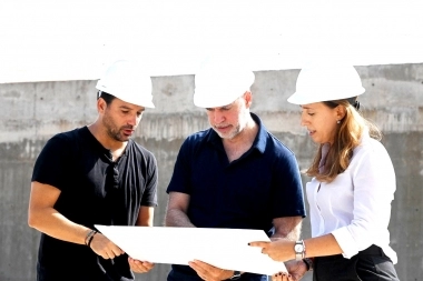 Larreta recorrió las obras del Paseo Gigena y destacó el trabajo del sector privado