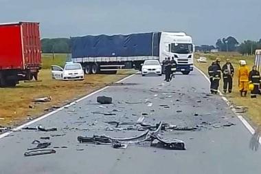 En la previa del fin de semana largo, un hombre falleció en un triple choque en la Ruta 7