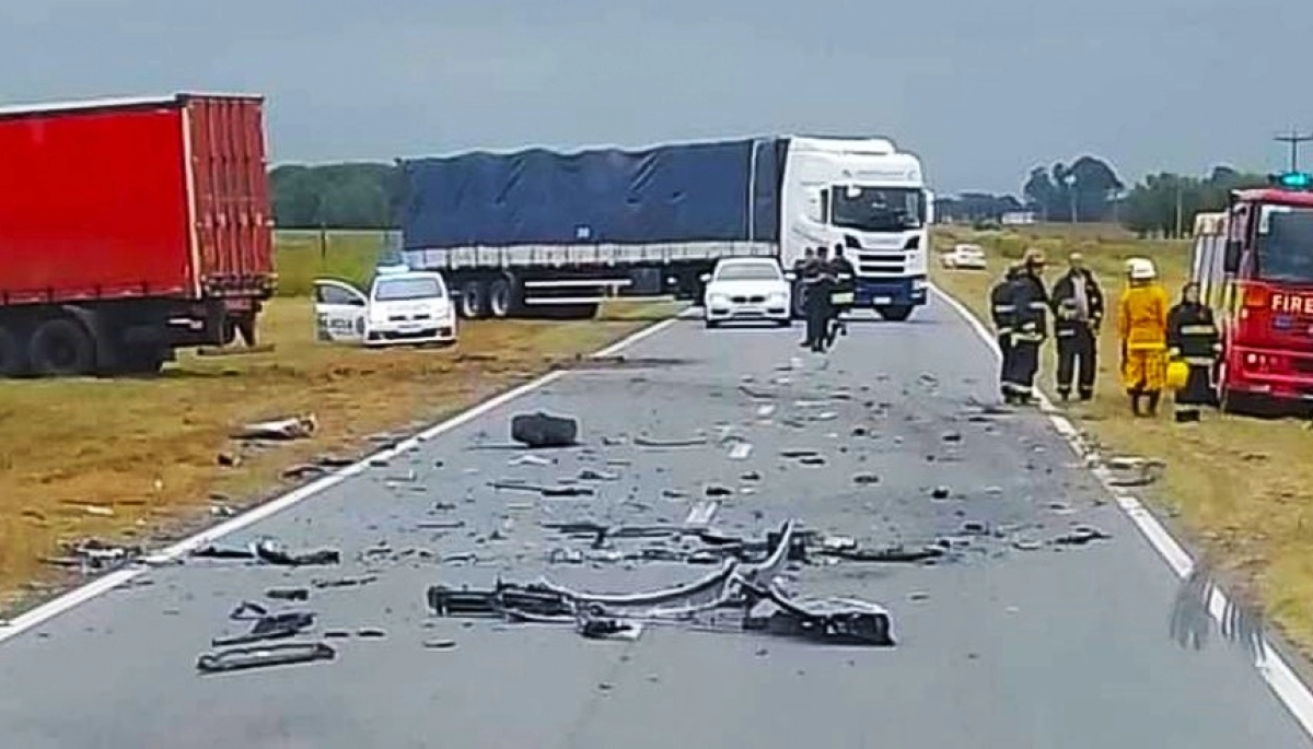 En la previa del fin de semana largo, un hombre falleció en un triple choque en la Ruta 7