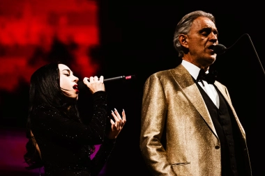 Nicki Nicole se emocionó hasta las lágrimas al cantar con Andrea Bocelli en San Isidro