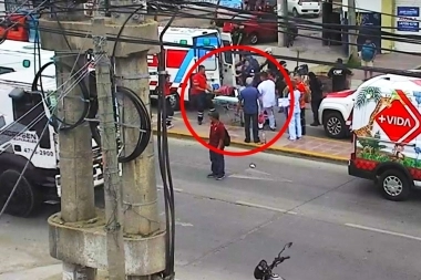 La imprudencia casi le cuesta la vida: cruzaba la ruta a la carrera y un auto lo hizo volar