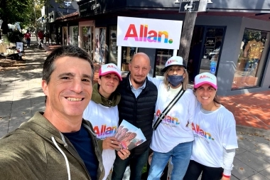 Con gran despliegue militante, Allan comenzó su campaña en La Plata