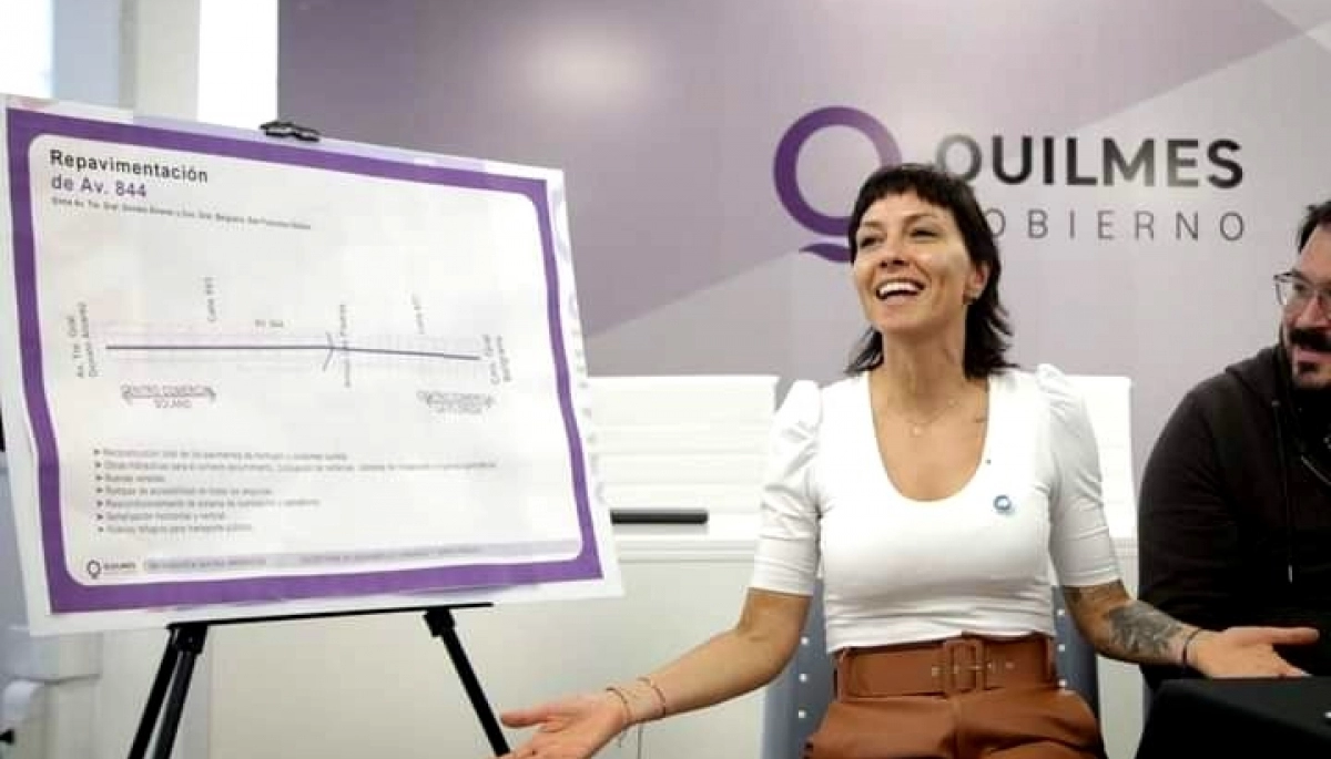 Mayra Mendoza anunció una histórica obra de repavimentación en Quilmes