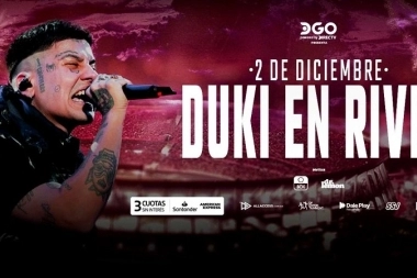 Directo a River: Duki sacó dos fechas en el Monumental y las agotó en un día