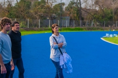 Andreotti supervisó las obras de la nueva Pista Profesional de Atletismo en San Fernando