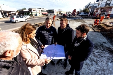 Cascallares, Otermin y Fabiani supervisaron una obra vial que recorre cinco municipios