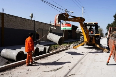 Esteban Echeverría avanza en la última etapa de las obras sobre Avenida Ingeniero Huergo