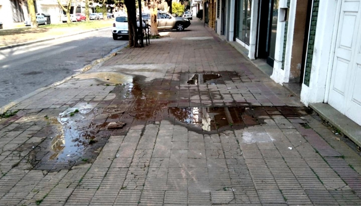 Más problemas con Absa: vecinos reclamaron casi 20 veces por una pérdida de agua