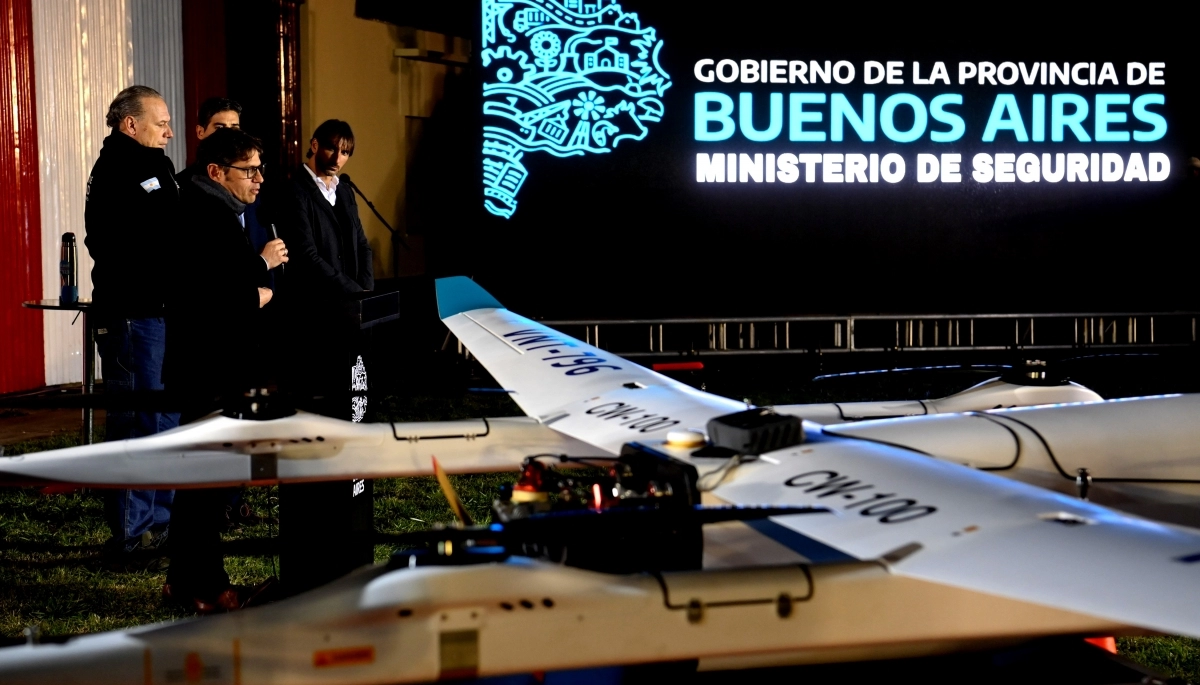 Kicillof presentó una unidad de “drones policías” para combatir la inseguridad rural